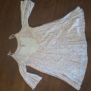 Floral cold shoulder dress